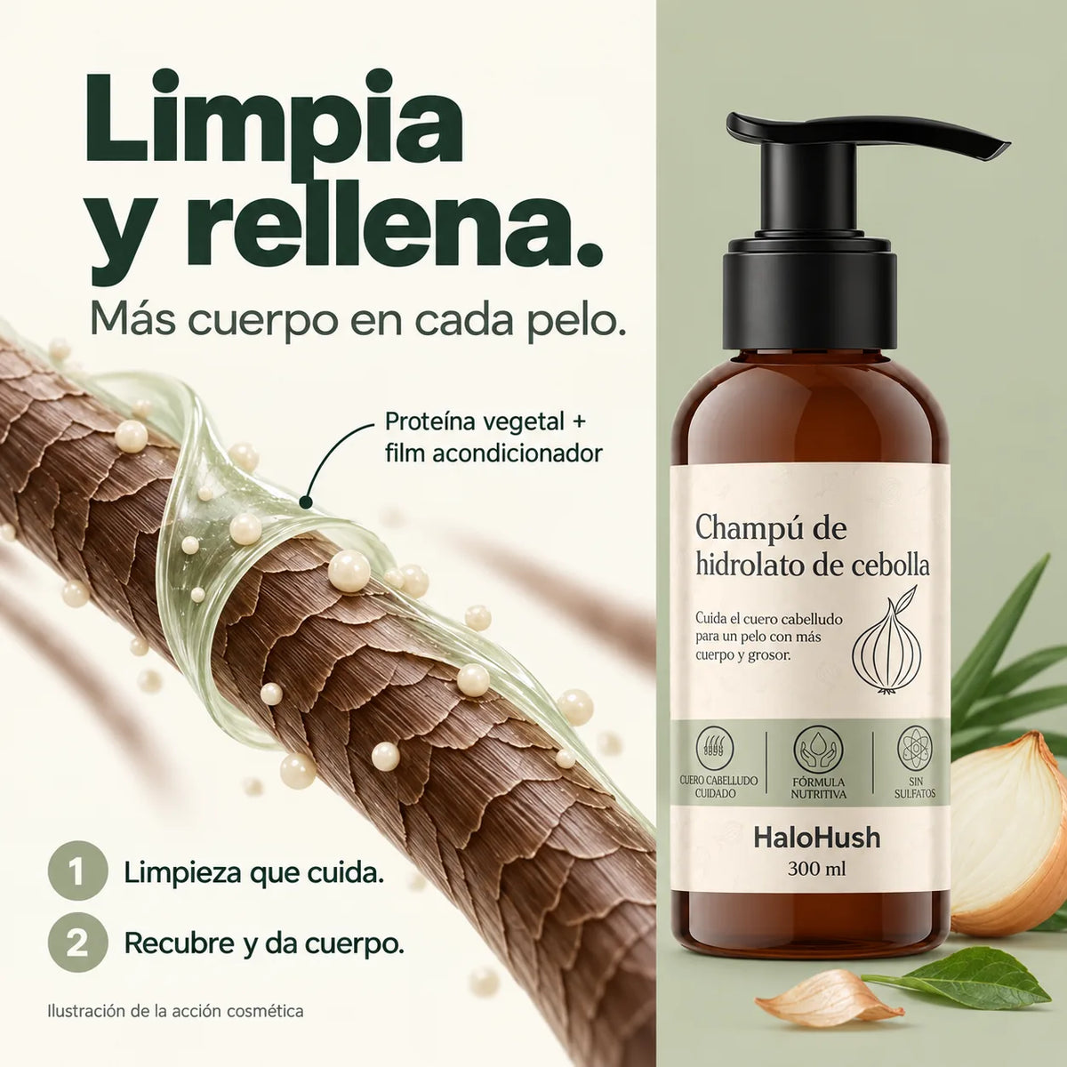 Champú Hidrolato de Cebolla